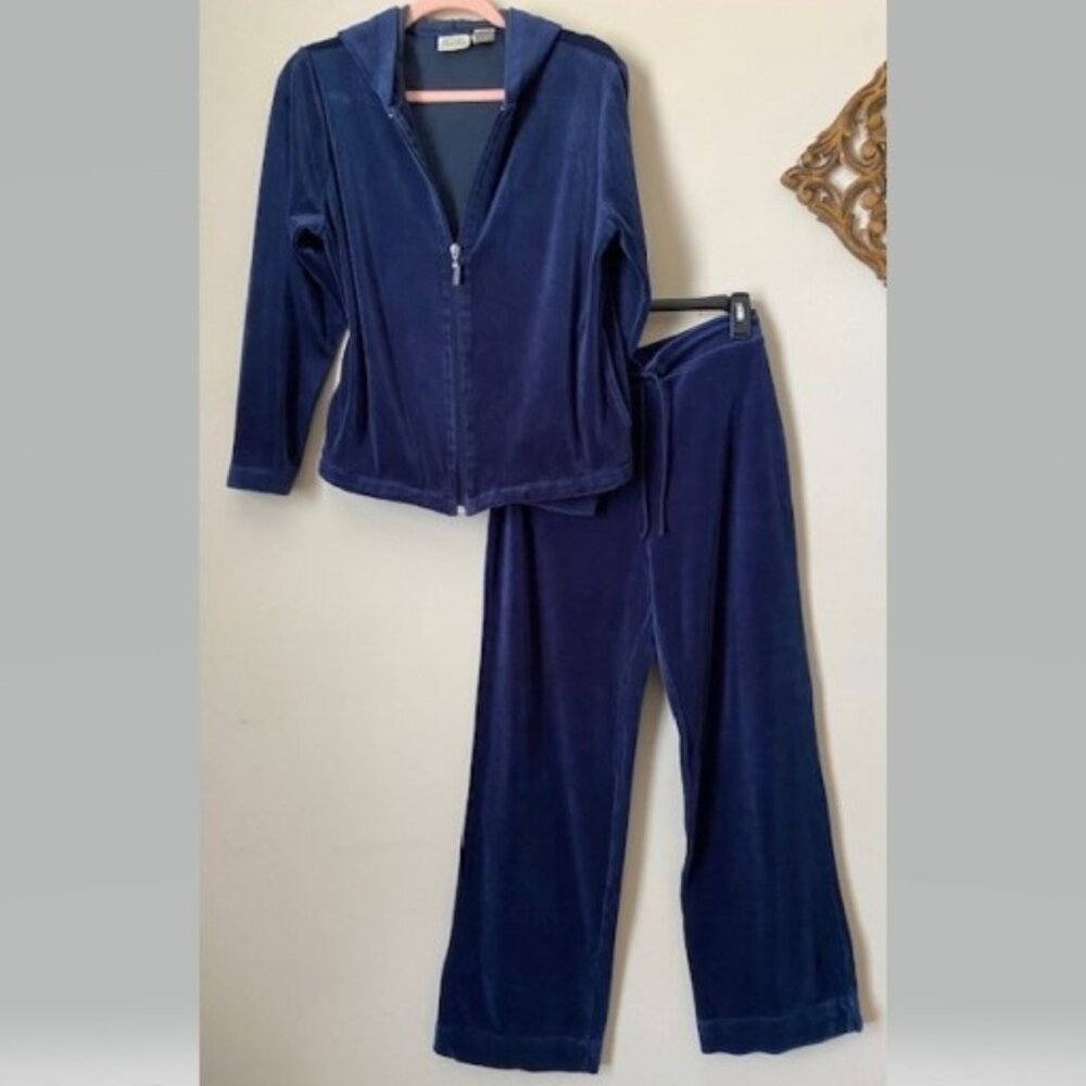 Blue Velour Track Suit